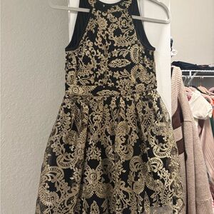 Elegant Black and Gold Dress